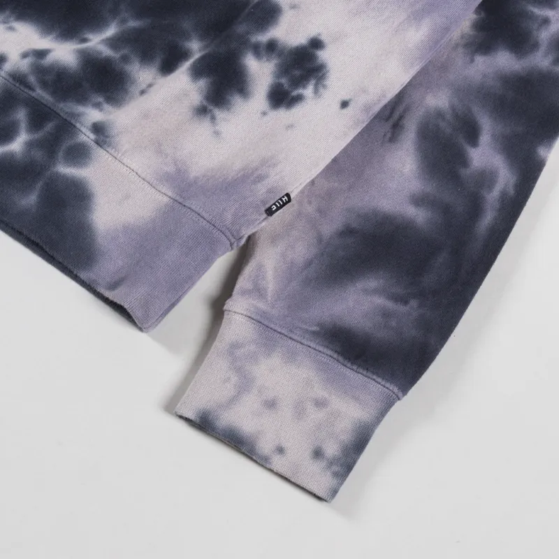 Huf Tie Dye 89 Logo Crewneck Sweatshirt Navy-5