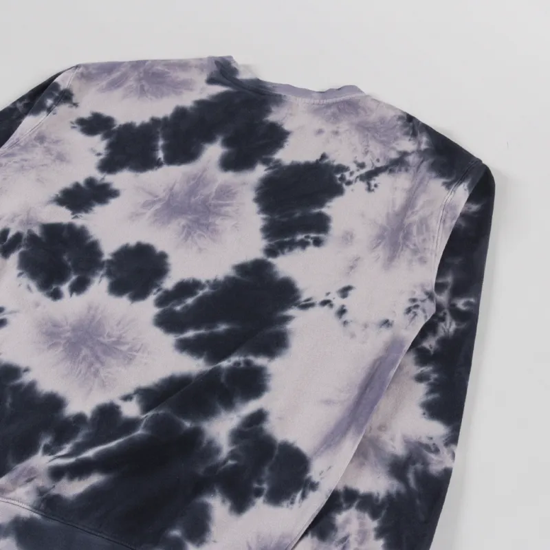 Huf Tie Dye 89 Logo Crewneck Sweatshirt Navy-3