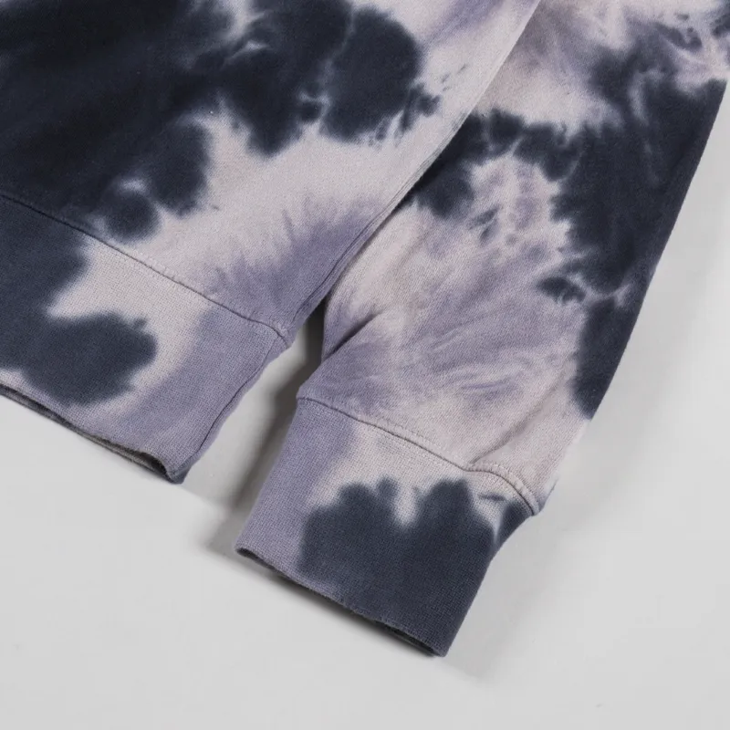 Huf Tie Dye 89 Logo Crewneck Sweatshirt Navy-6