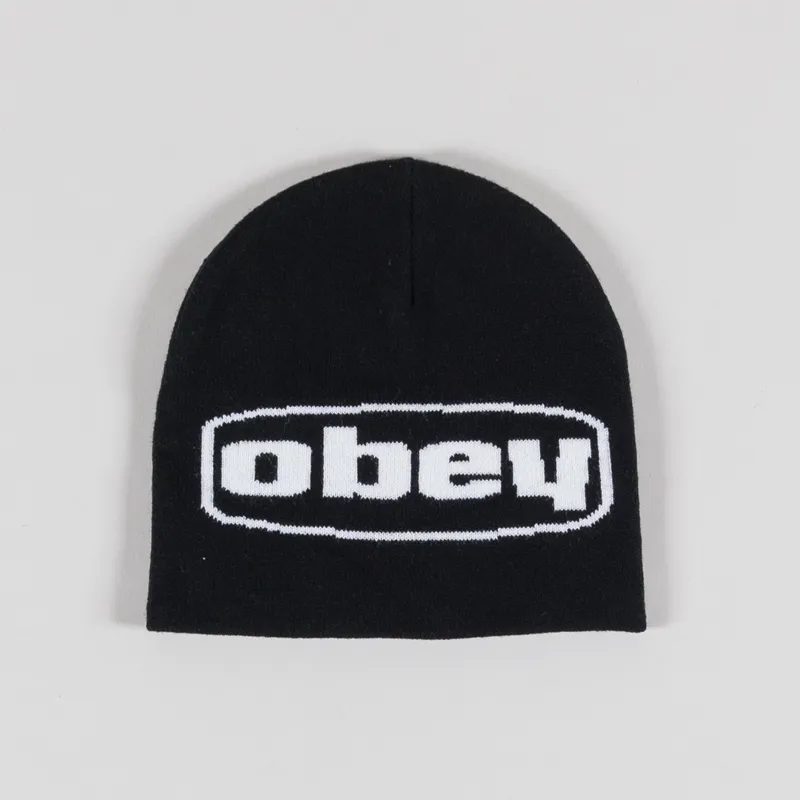 Obey Indirect Beanie Black