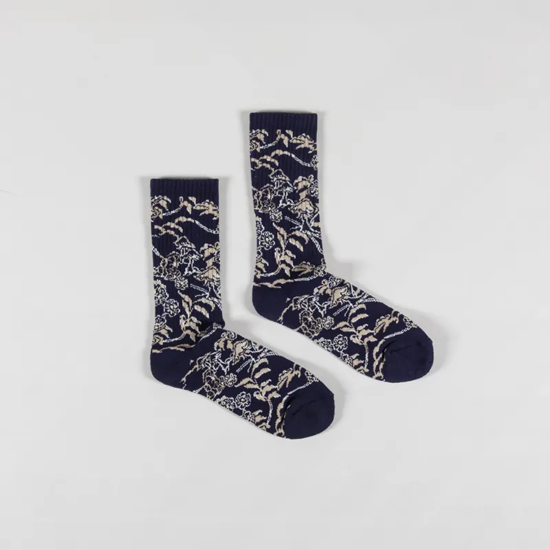 Obey Mushroom Socks Dark Navy Multi