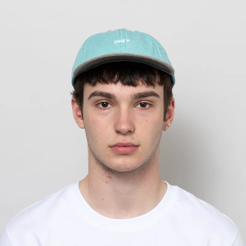 Obey Two Tone Bold Six Panel Strapback Sea Spray-1