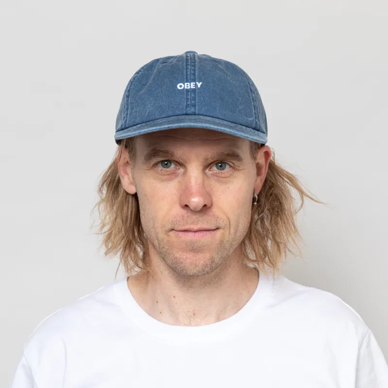 Obey Pigment Bold 6 Panel Strapback Navy-1