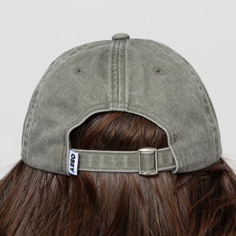 Obey Pigment Bold 6 Panel Strapback Olive-4