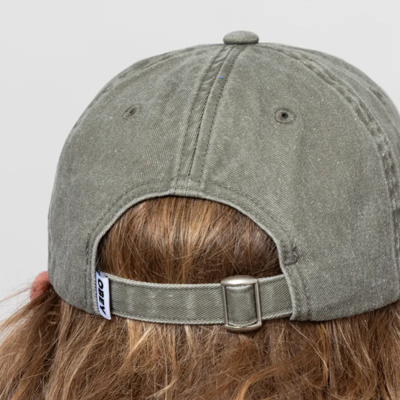 Obey Pigment Bold 6 Panel Strapback Olive Multi-4