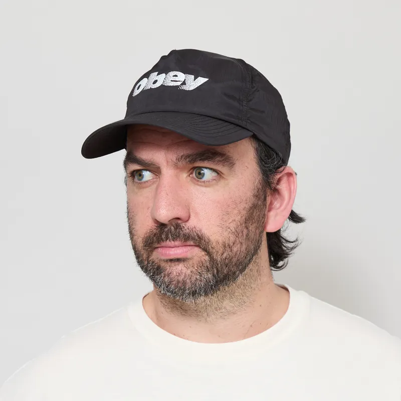 Obey Stipple 5 Panel Nylon Black