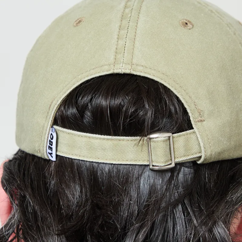 Obey Pigment Bold 6 Panel Strapback Pigment Khaki-4