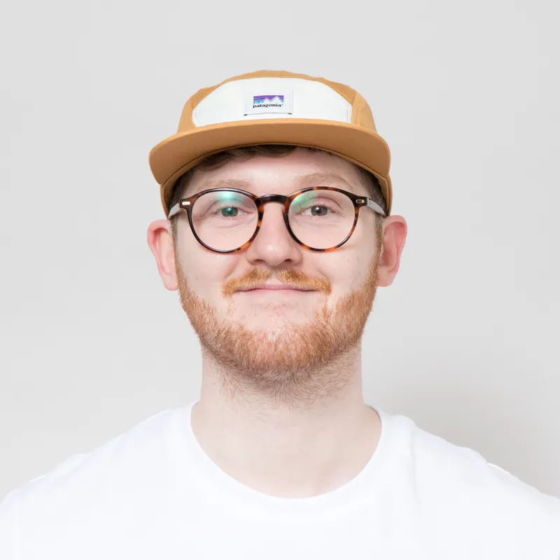 Patagonia Graphic Maclure Hat Shop Sticker Talon Gold-1