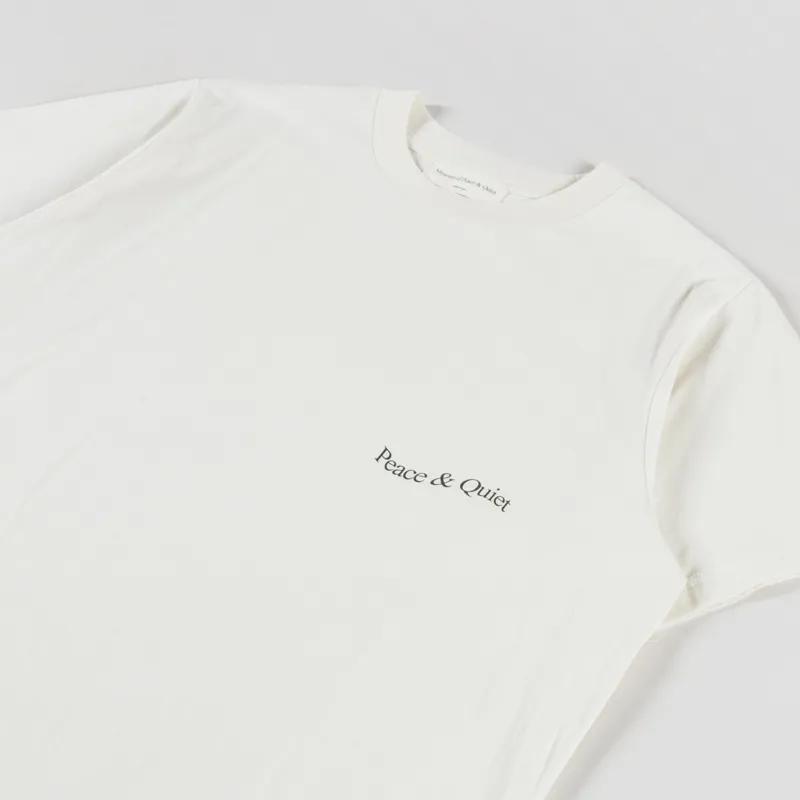 Museum Of Peace And Quiet Wordmark T Shirt Bone-1