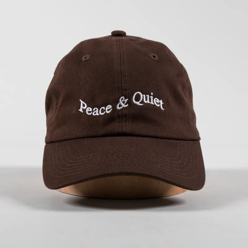 Museum Of Peace And Quiet Wordmark Dad Hat Brown-1