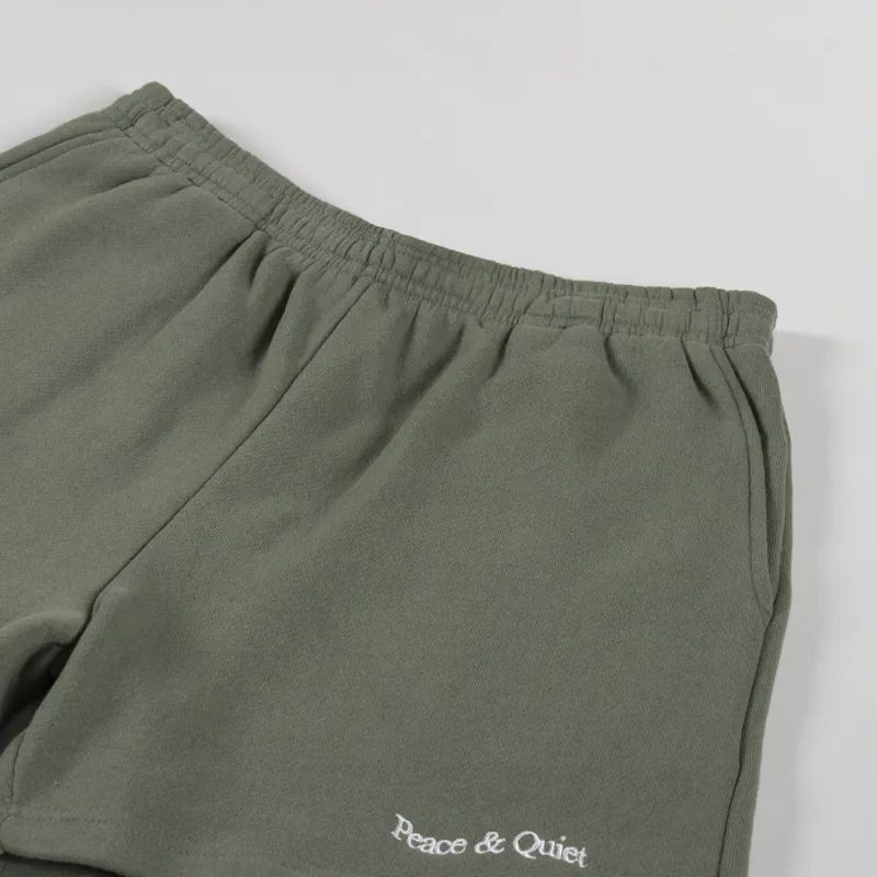 Museum Of Peace And Quiet Wordmark Sweatshorts Olive-2