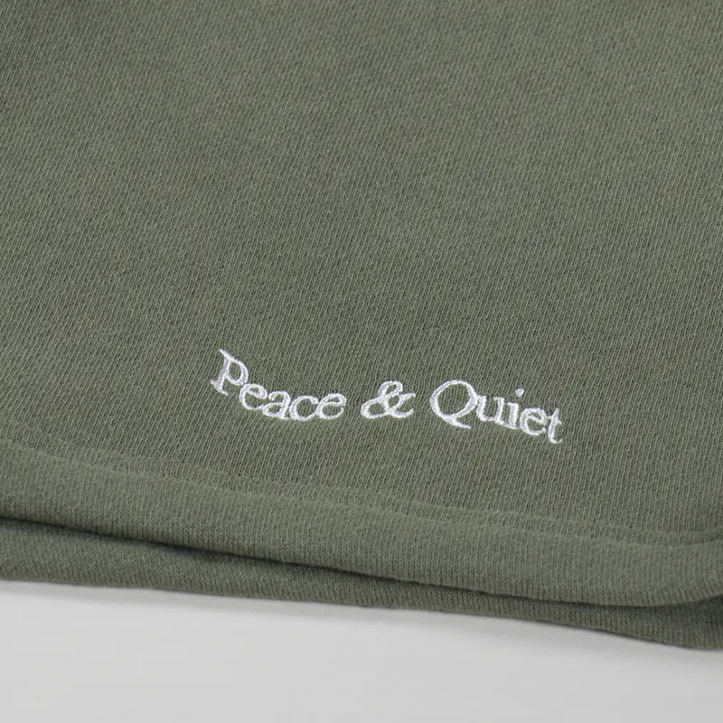 Museum Of Peace And Quiet Wordmark Sweatshorts Olive-4