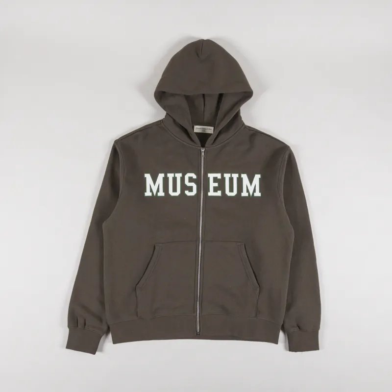 Museum Of Peace And Quiet Museum Zip Up Hoodie Coffee
