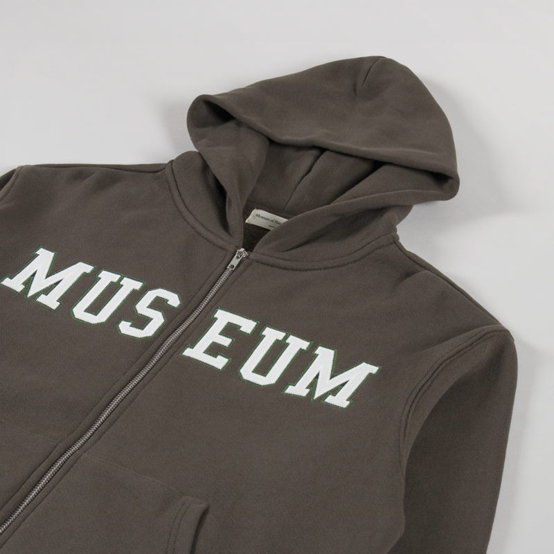 Museum Of Peace And Quiet Museum Zip Up Hoodie Coffee-2