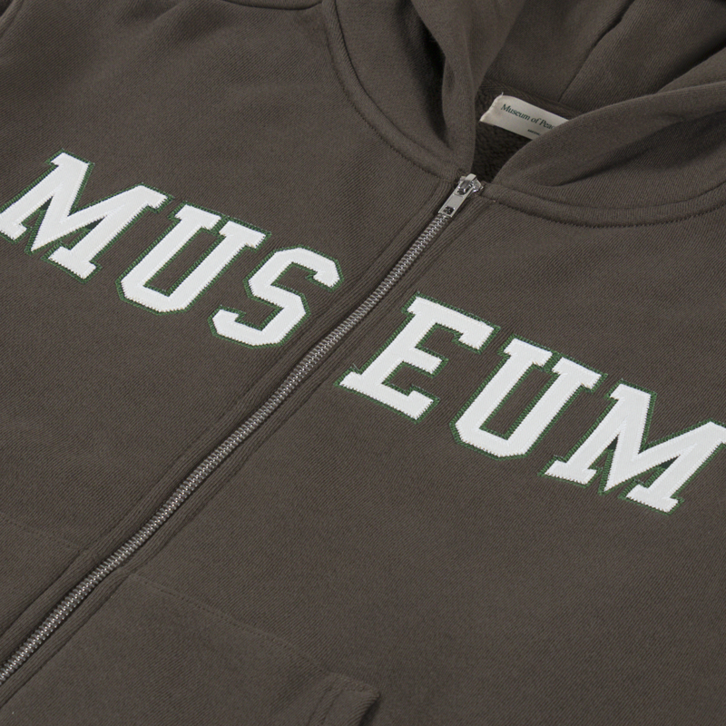 Museum Of Peace And Quiet Museum Zip Up Hoodie Coffee-5