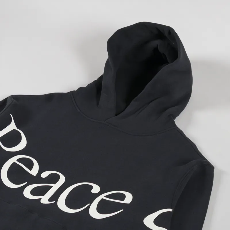 Museum Of Peace And Quiet Jumbo Wordmark Hoodie Black-2