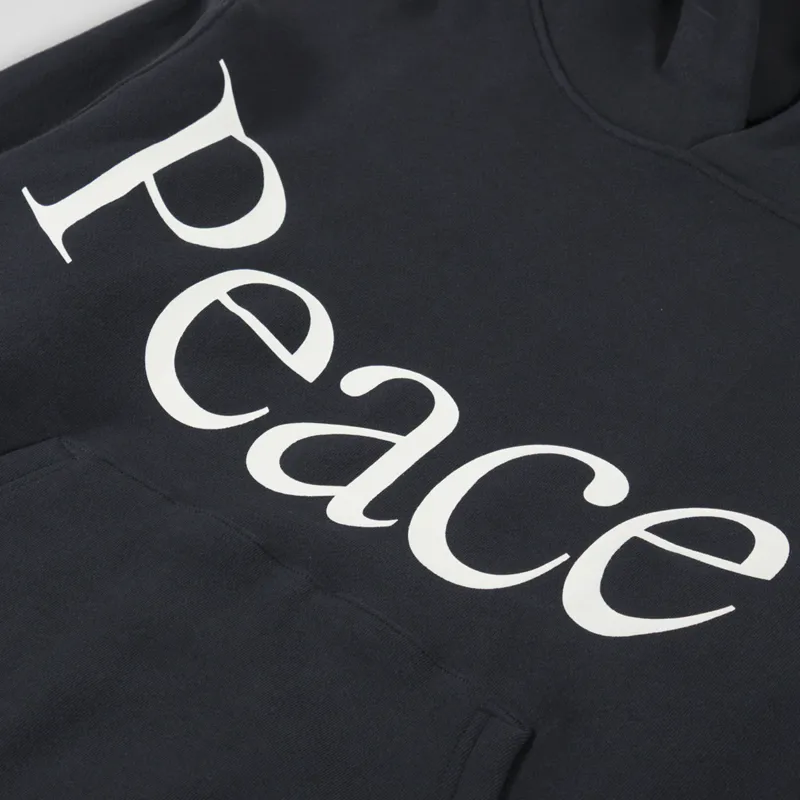 Museum Of Peace And Quiet Jumbo Wordmark Hoodie Black-4