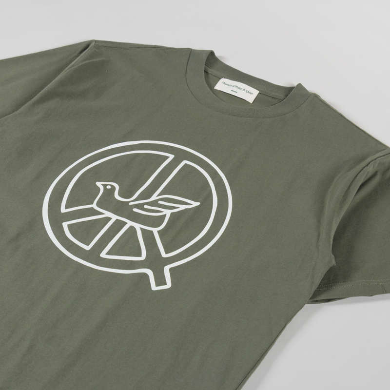 Museum Of Peace And Quiet Peaceful Dove T Shirt Olive-1