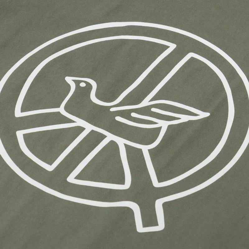 Museum Of Peace And Quiet Peaceful Dove T Shirt Olive-2