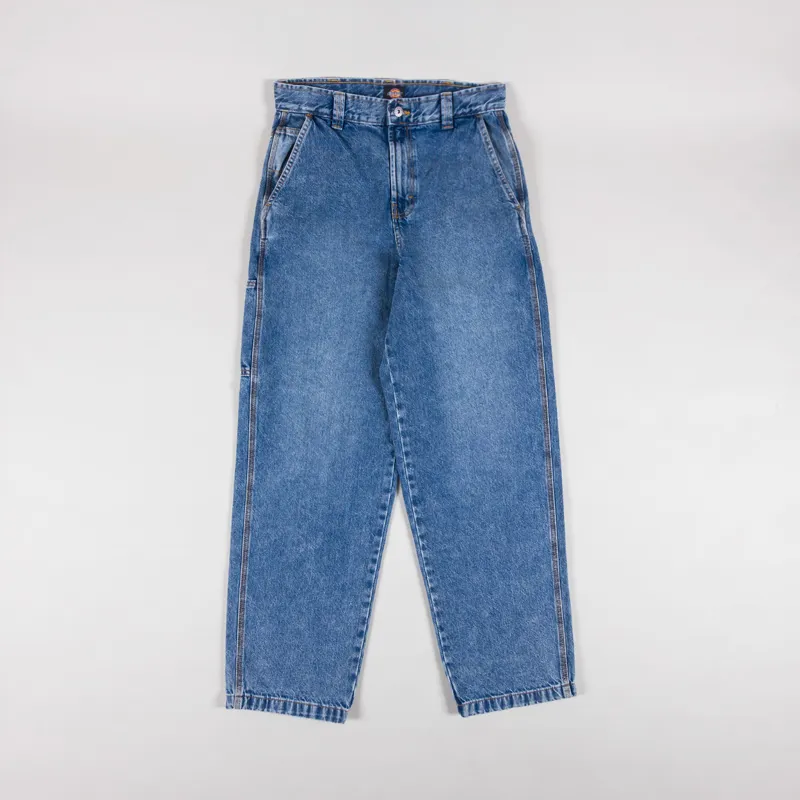 Dickies Madison Denim Trousers Rinsed Blue Fade-1