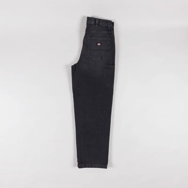 Dickies Madison Baggy Tapered Jeans Black Wash Faded-2