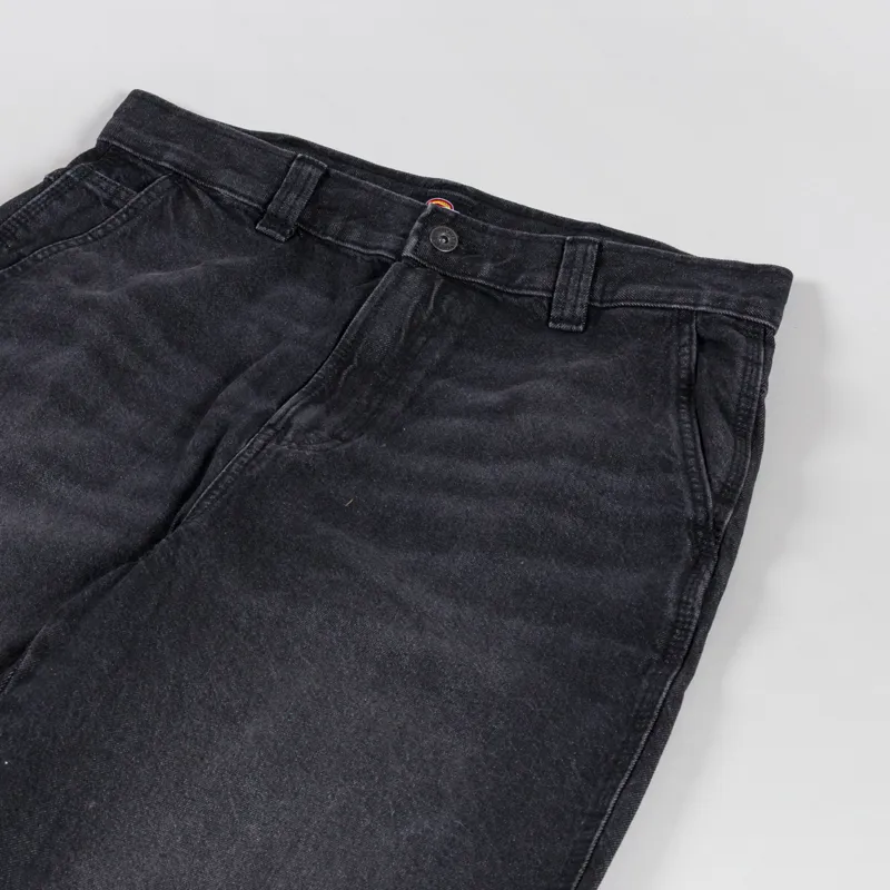 Dickies Madison Baggy Tapered Jeans Black Wash Faded-5