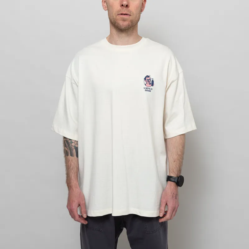 Kaotiko Gas Station T Shirt Ivory-2