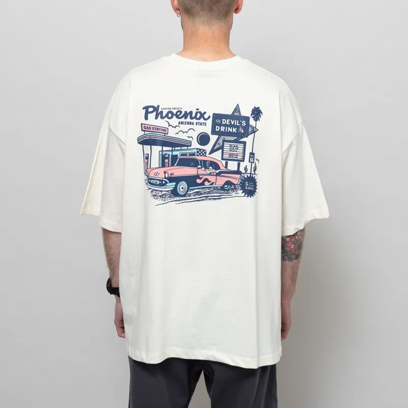 Kaotiko Gas Station T Shirt Ivory