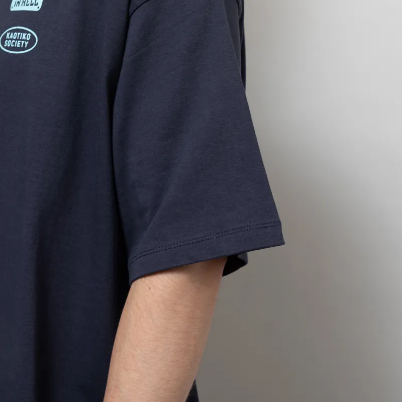 Kaotiko Pinball T Shirt Navy-8