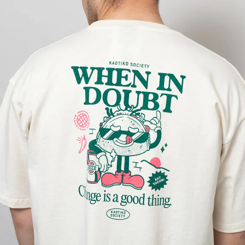 Kaotiko When In Doubt T Shirt Ivory-5
