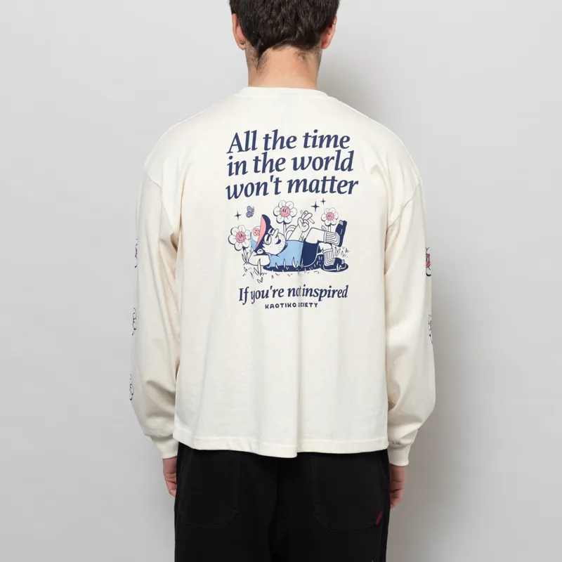 Kaotiko All The Time Long Sleeve T Shirt Ivory