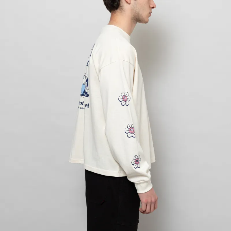 Kaotiko All The Time Long Sleeve T Shirt Ivory-1