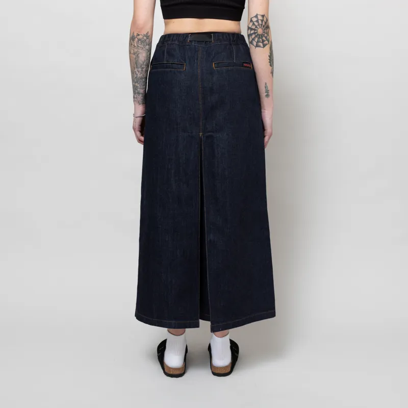 Gramicci Womens Japanese Denim Skirt Indigo-3