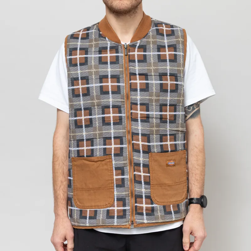 Dickies x Thrasher Vest Brown Duck-1