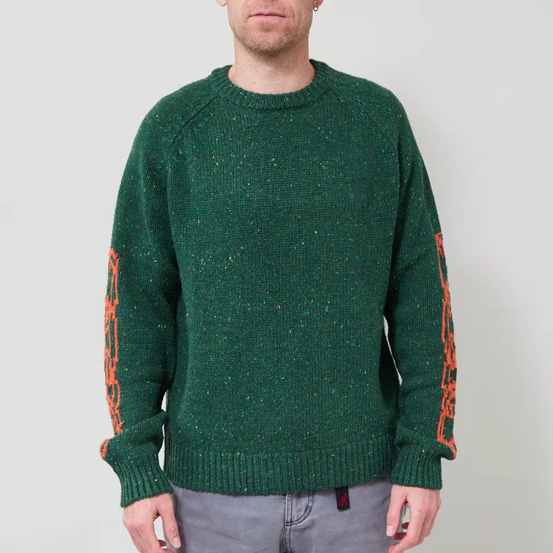 Token Chains Knit Sweater Dark Green-1