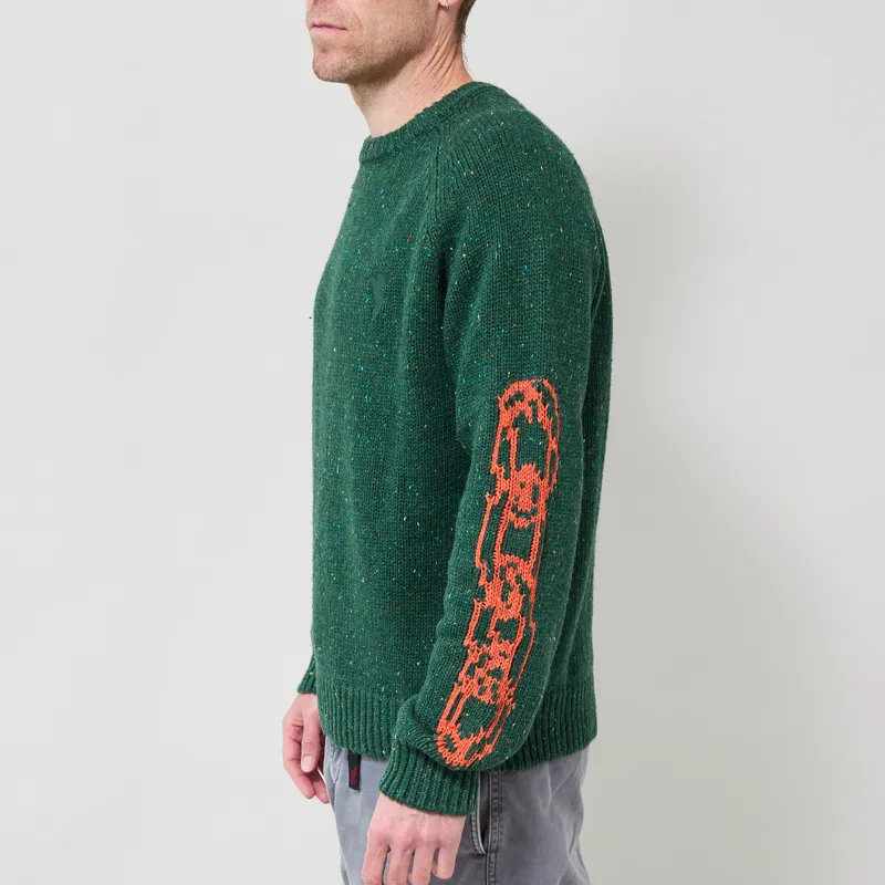 Token Chains Knit Sweater Dark Green-2