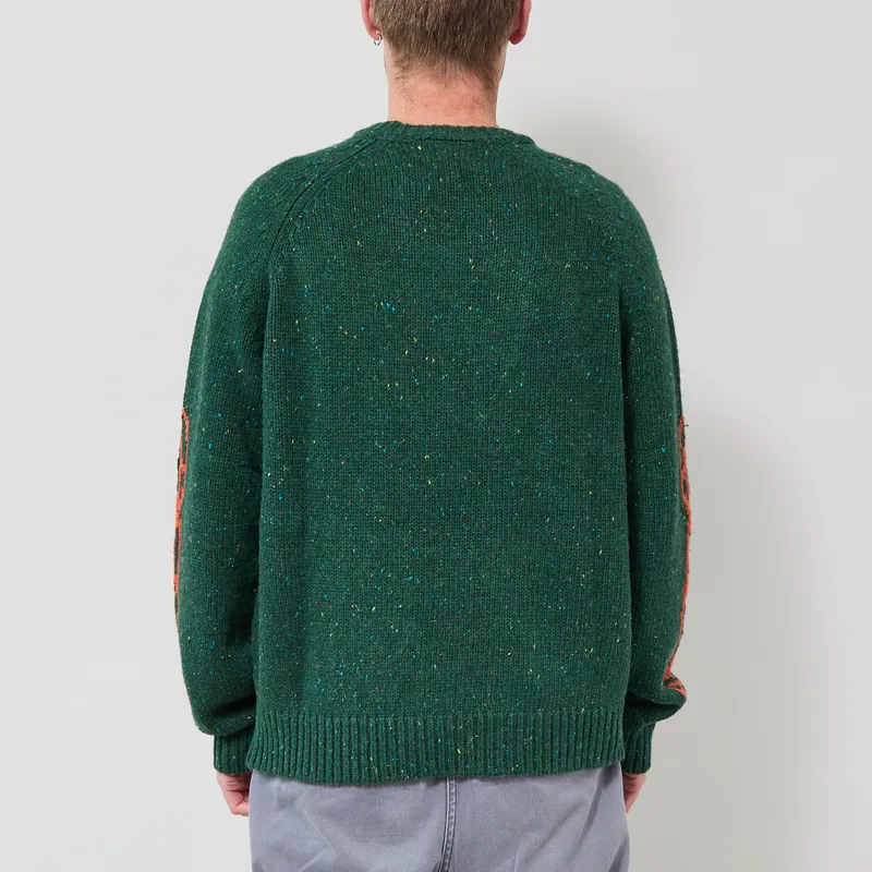 Token Chains Knit Sweater Dark Green-3