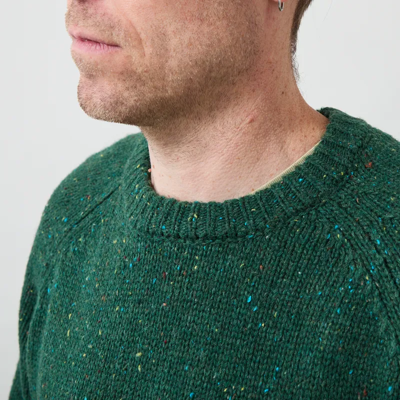 Token Chains Knit Sweater Dark Green-5