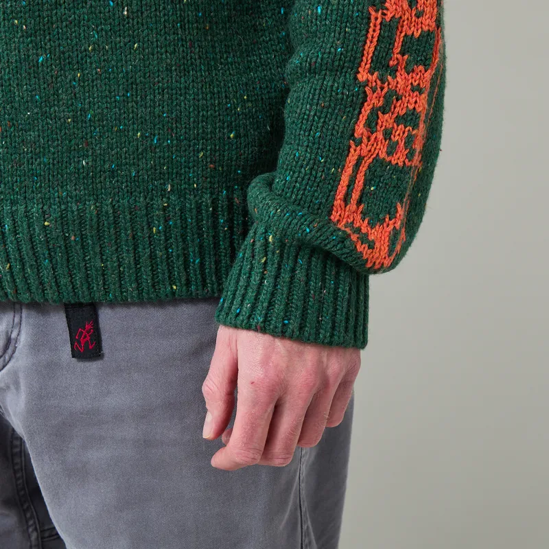 Token Chains Knit Sweater Dark Green-8