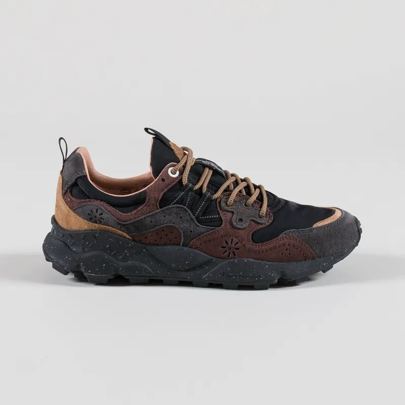 Flower Mountain Yamano 3 Shoes Dark Grey Black Dark Brown Suede Nylon-2