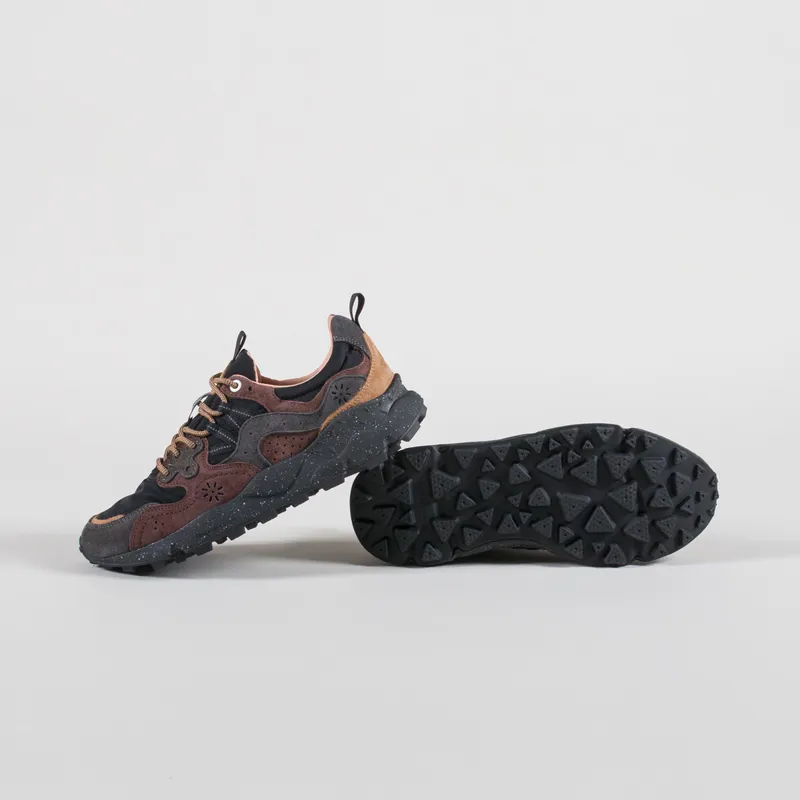 Flower Mountain Yamano 3 Shoes Dark Grey Black Dark Brown Suede Nylon-3