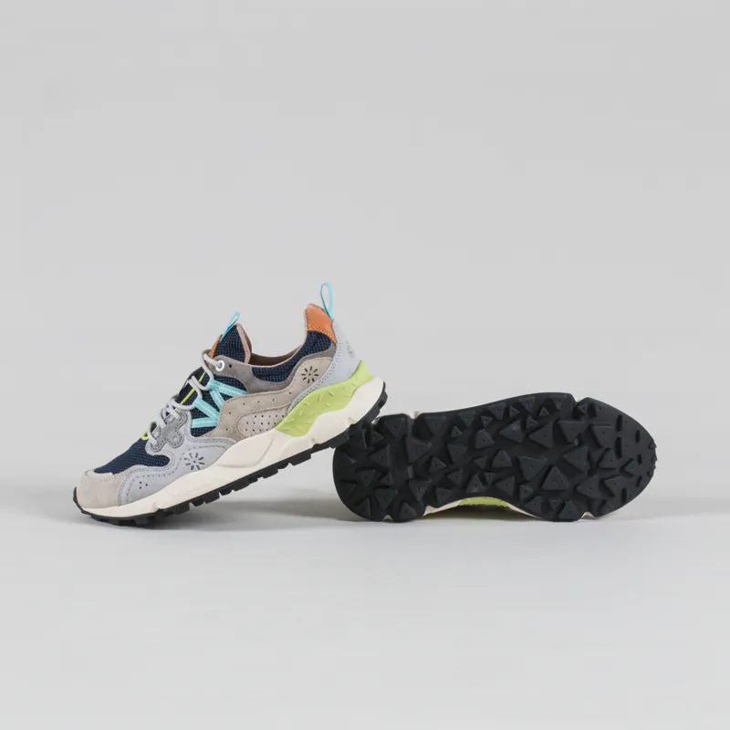 Flower Mountain Yamano 3 Shoes Light Grey Navy Suede Mesh-3