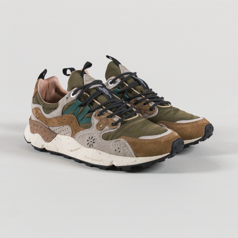 Flower Mountain Yamano 3 Shoes Cream Brown Taupe Suede Nylon