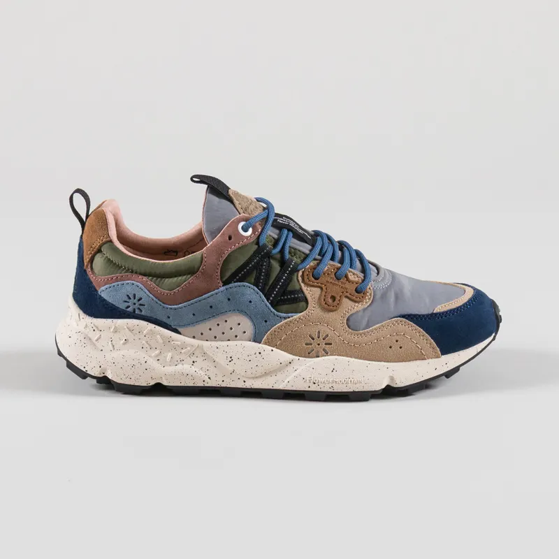 Flower Mountain Yamano 3 Shoes Navy Light Brown Grey Suede Nylon-2