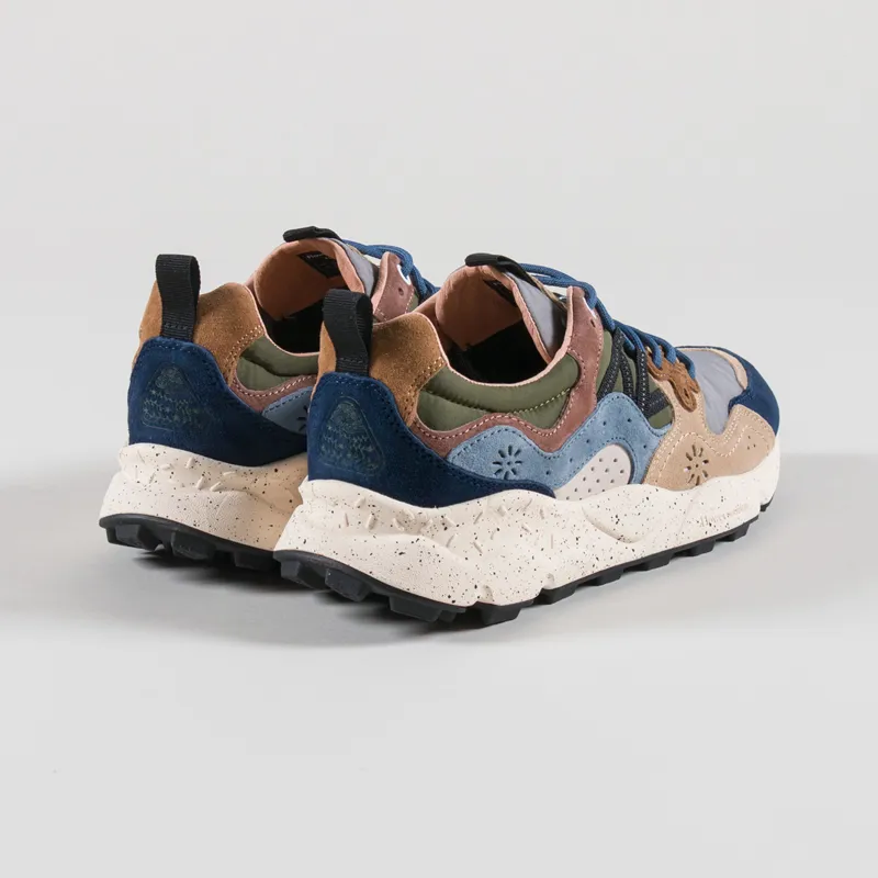 Flower Mountain Yamano 3 Shoes Navy Light Brown Grey Suede Nylon-1