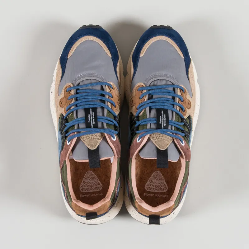 Flower Mountain Yamano 3 Shoes Navy Light Brown Grey Suede Nylon-6