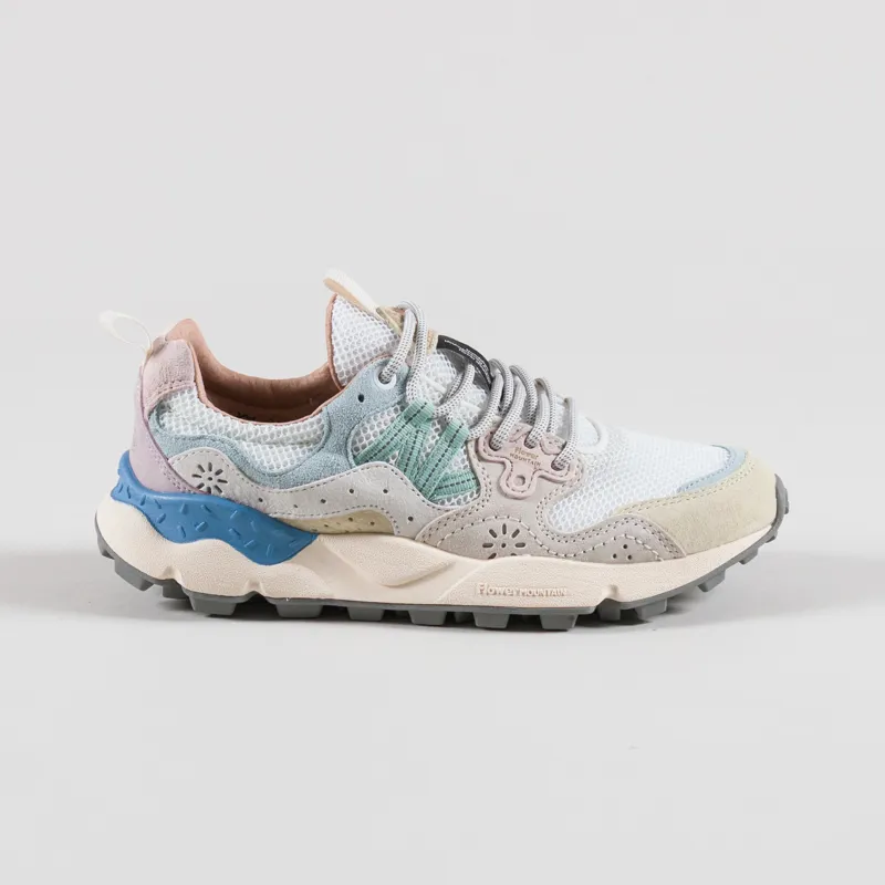 Flower Mountain Womens Yamano 3 Shoes Pale Yellow Off White Suede Mesh-2