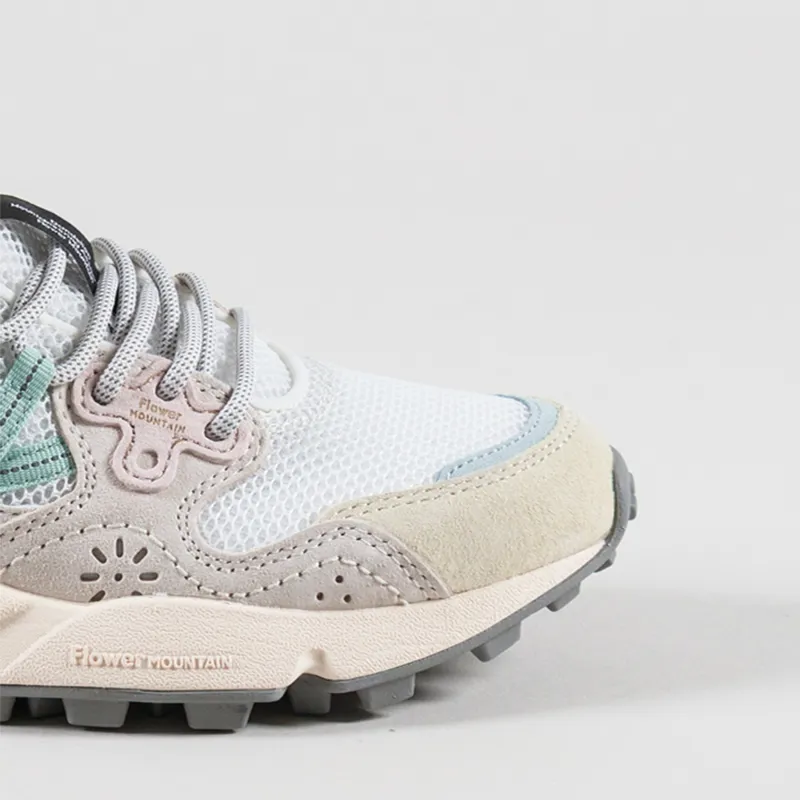 Flower Mountain Womens Yamano 3 Shoes Pale Yellow Off White Suede Mesh-5