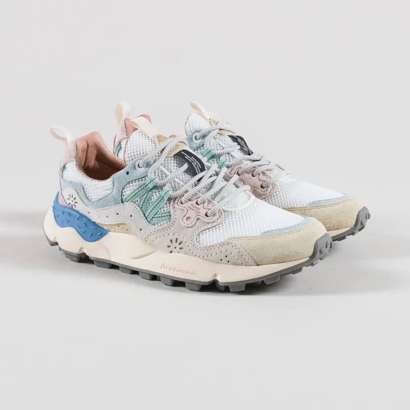 Flower Mountain Womens Yamano 3 Shoes Pale Yellow Off White Suede Mesh