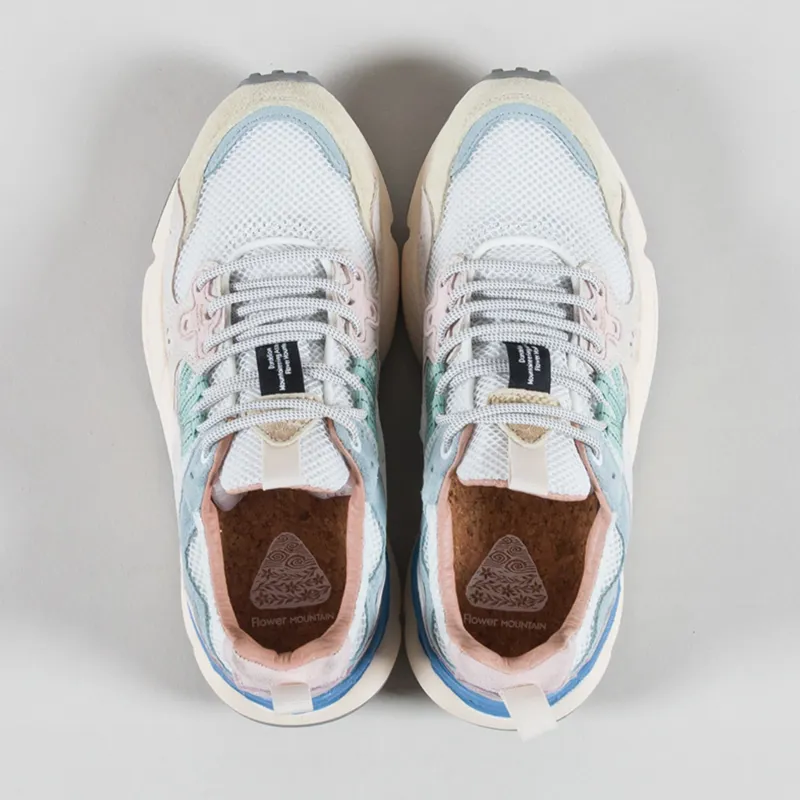 Flower Mountain Womens Yamano 3 Shoes Pale Yellow Off White Suede Mesh-6